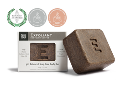 Solid body exfoliation bar - recycled coffee